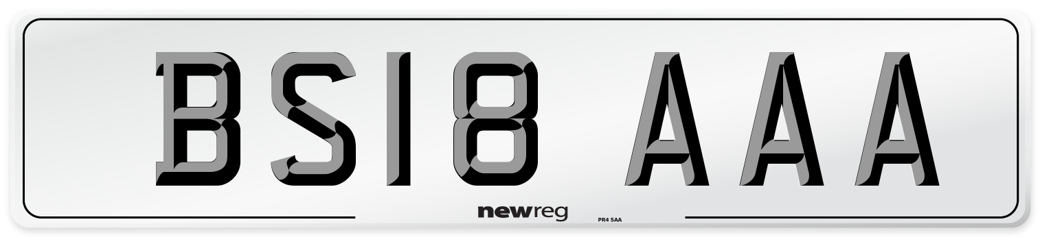 BS18 AAA Number Plate from New Reg